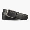 Accessories Britches | Contrast Stitch Leather Belt Black