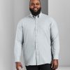 Tops Britches | Easy Care Tonal Long Sleeve Sport Shirt Grey