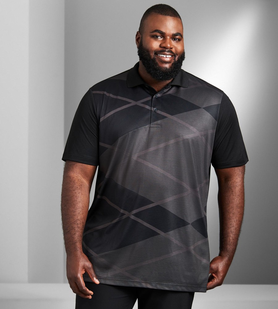 Tops NXT Nortek | Argyle Print Polo Black