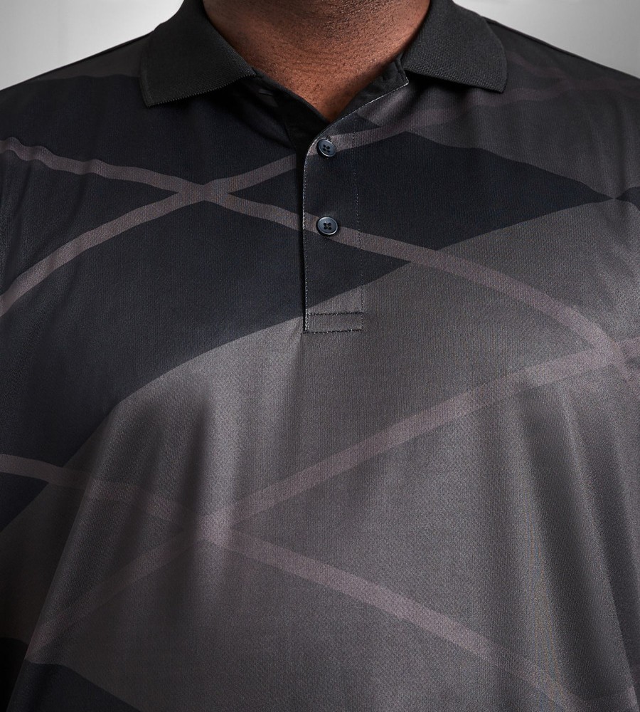 Tops NXT Nortek | Argyle Print Polo Black