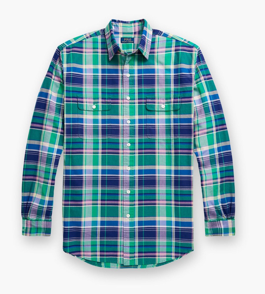 Tops Polo Ralph Lauren | Plaid Oxford Sport Shirt Green