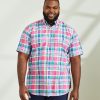 Tops Polo Ralph Lauren | Plaid Oxford Short Sleeve Sport Shirt Pink