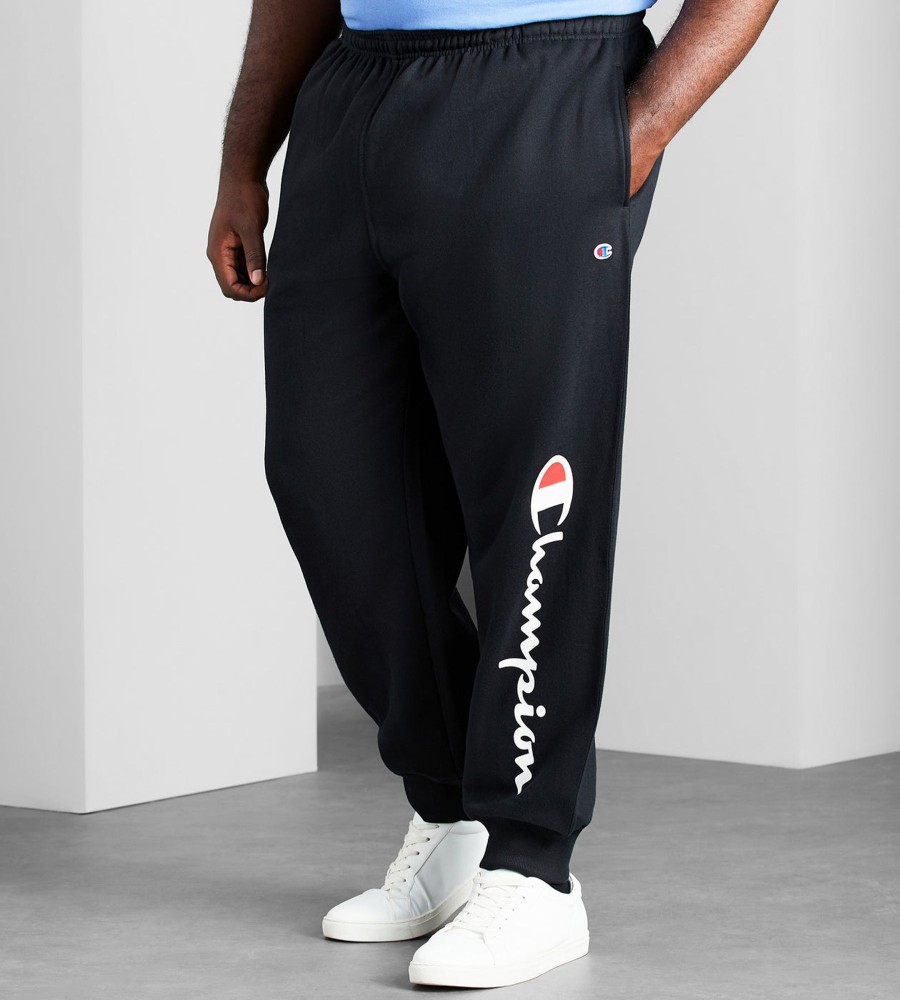 Bottoms Champion | Powerblend Script Logo Joggers Black