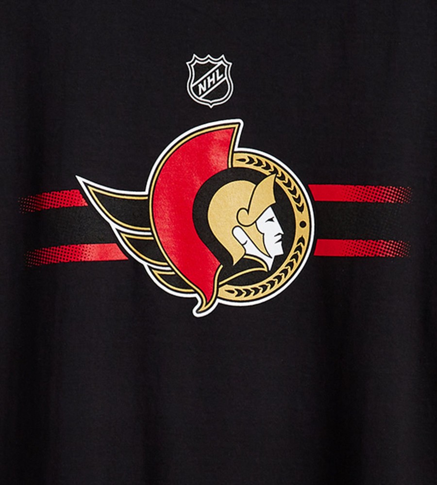 Tops Sports License | Ottawa Senators Nhl Graphic Tee Black