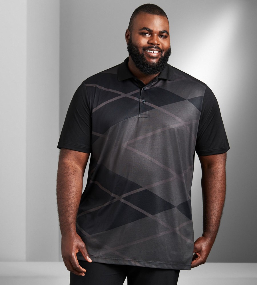 Activewear NXT Nortek | Argyle Print Polo Black