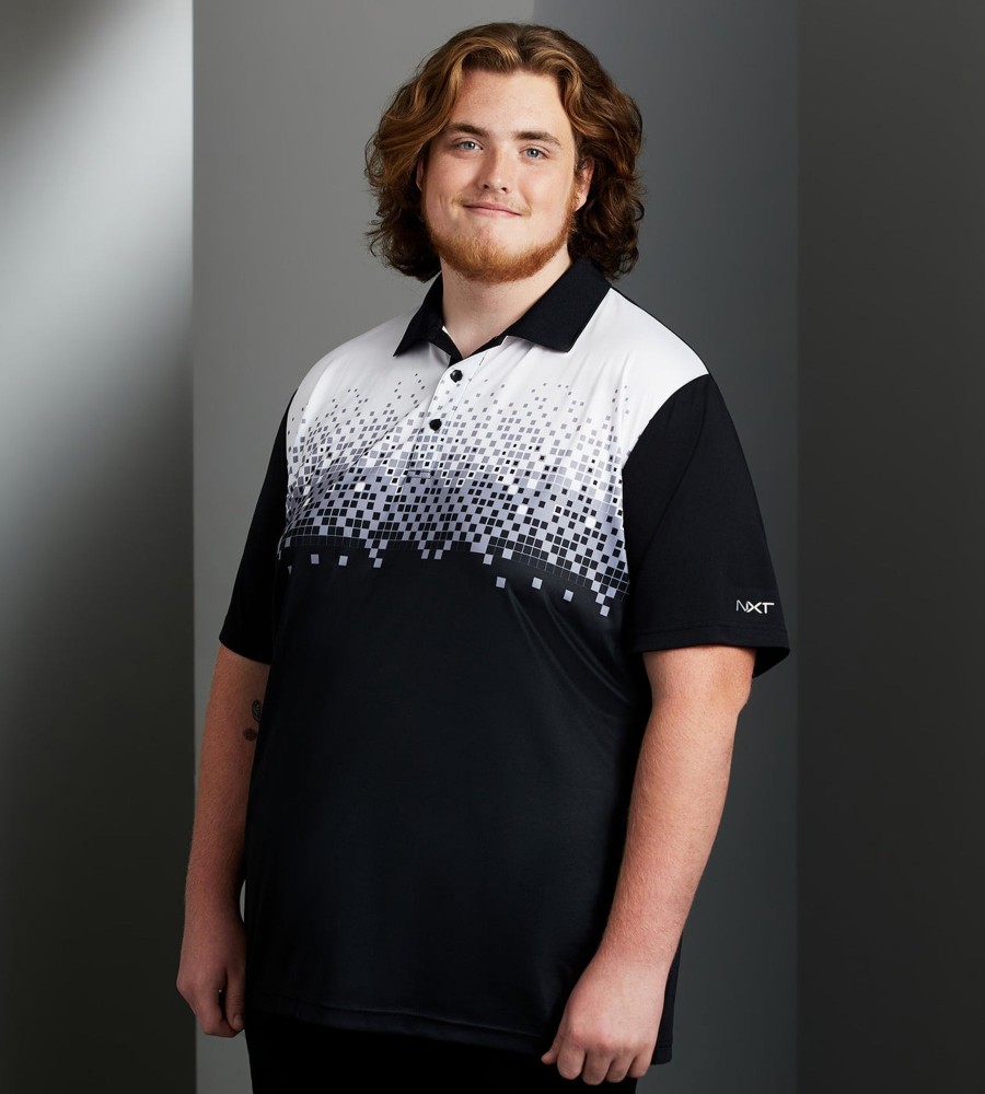 Activewear NXT Nortek | Active Gradient Pixel Print Polo Black