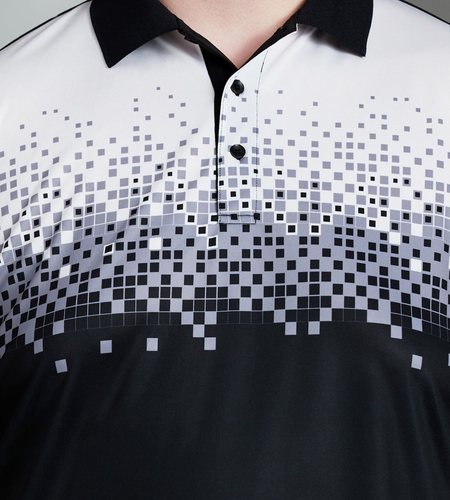 Activewear NXT Nortek | Active Gradient Pixel Print Polo Black