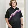 Activewear NXT Nortek | Active Zig Zag Design Polo Black