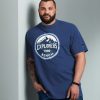 Tops Bench | Rubberized Explorer Logo Graphic Tee Blue