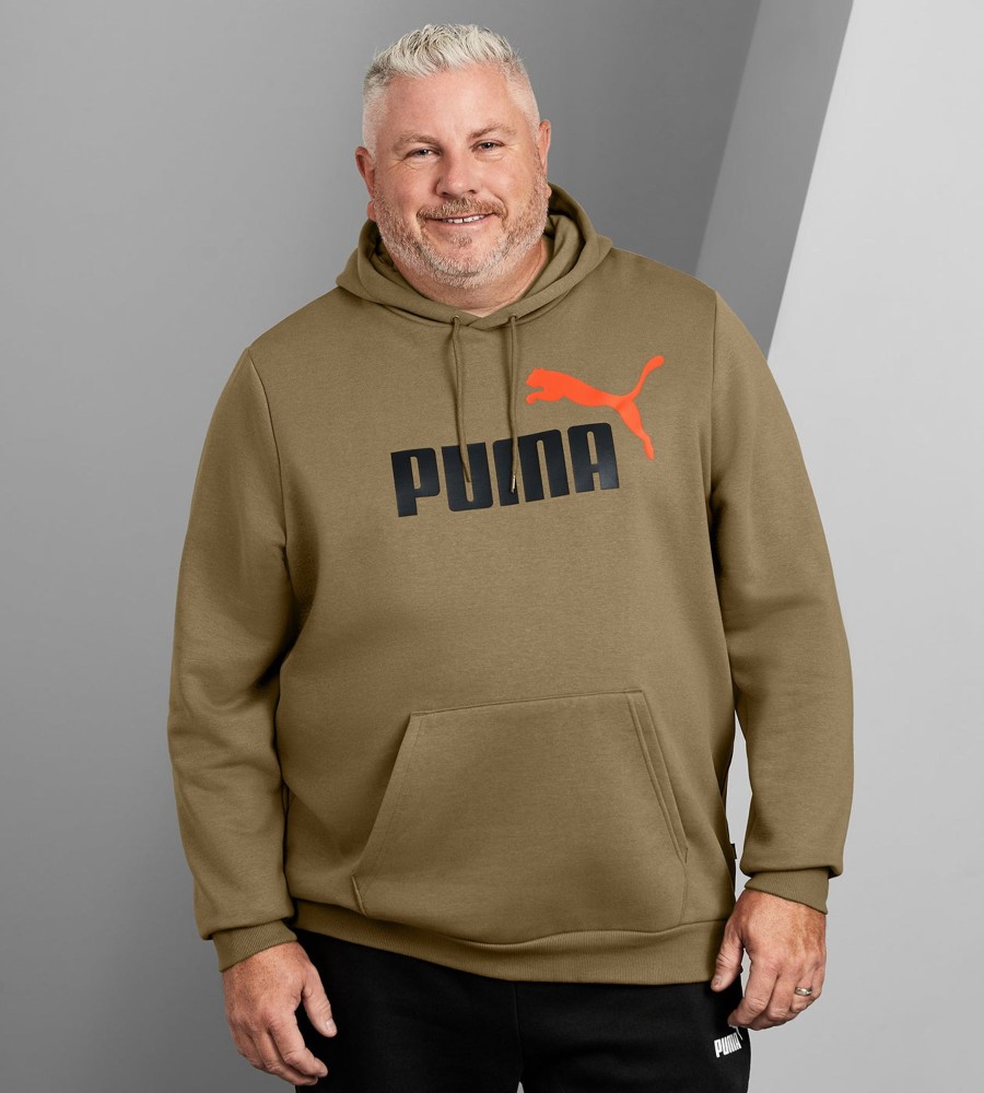 Tops Puma | Essentials 2-Colour Logo Hoodie Brown