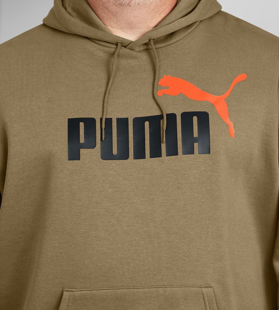 Tops Puma | Essentials 2-Colour Logo Hoodie Brown