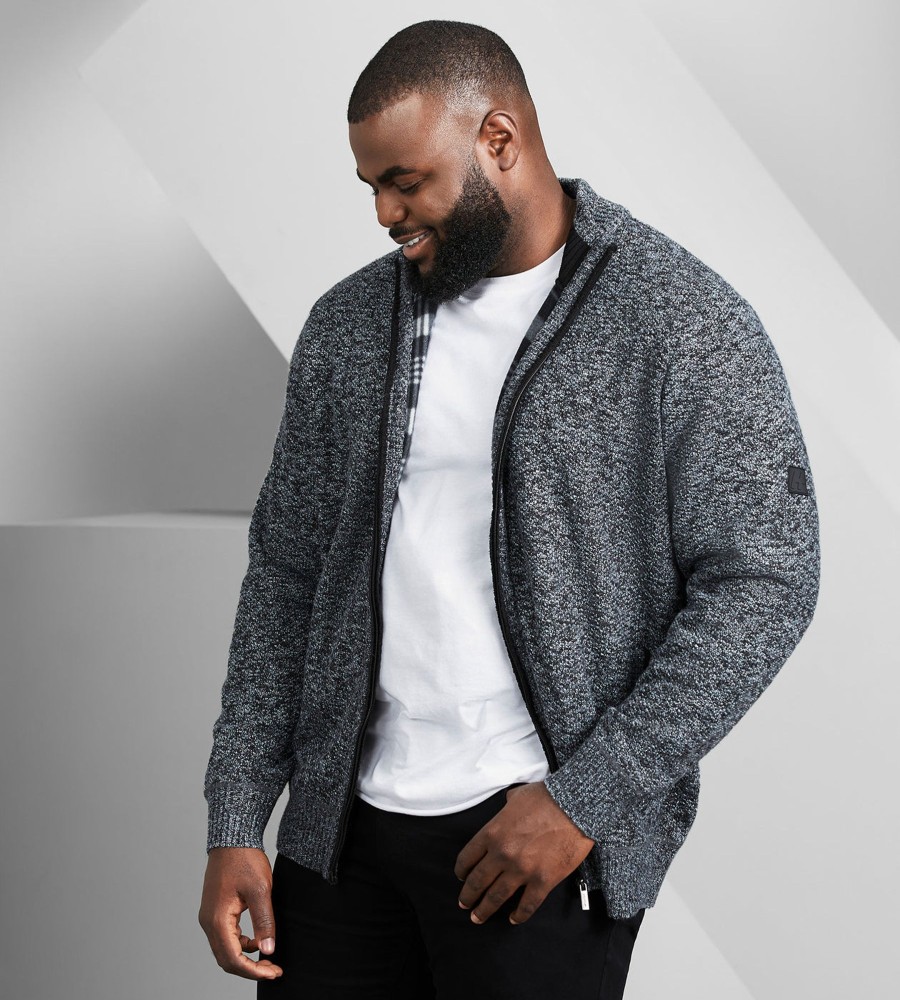 Tops Hechter Paris | Mock Neck Fleece-Lined Cardigan