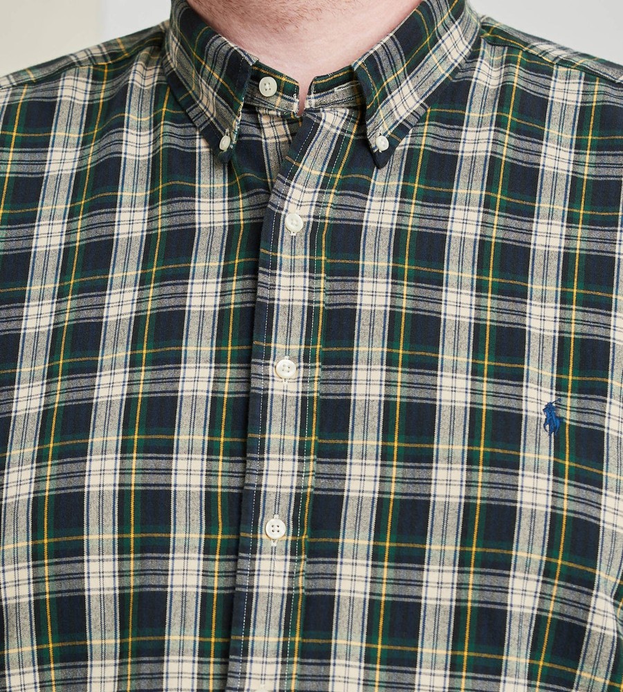 Tops Polo Ralph Lauren | Plaid Oxford Long Sleeve Sport Shirt Green