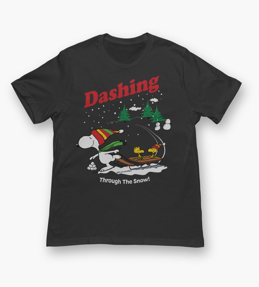 Tops Licensed | Snoopy Holiday Graphic Tee Black