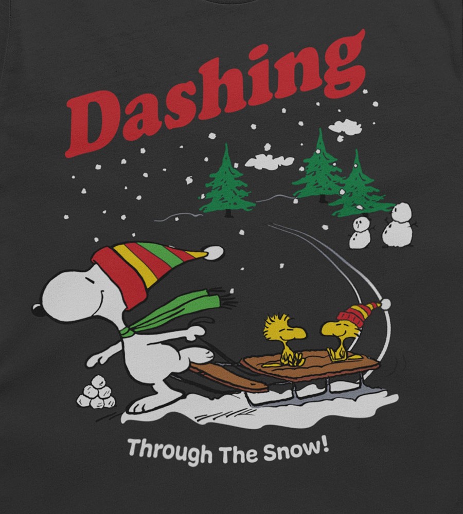 Tops Licensed | Snoopy Holiday Graphic Tee Black