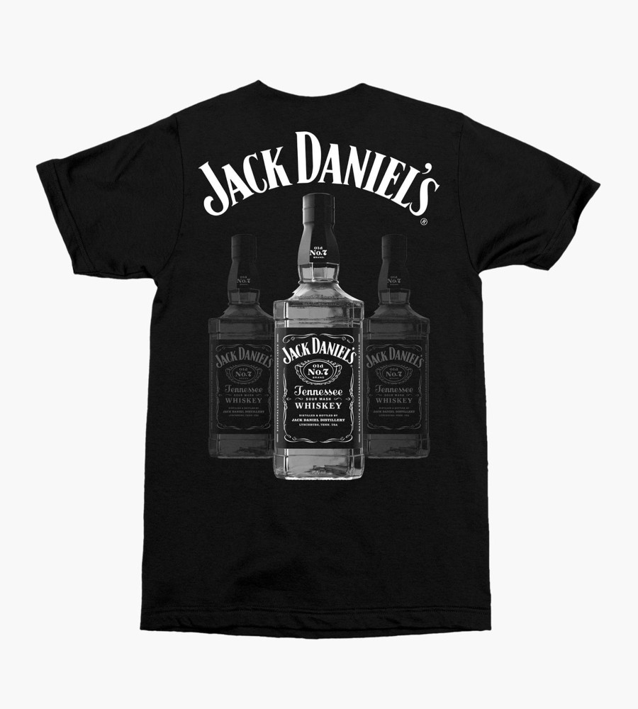 Tops Licensed | Jack Daniel'S Graphic Tee Black