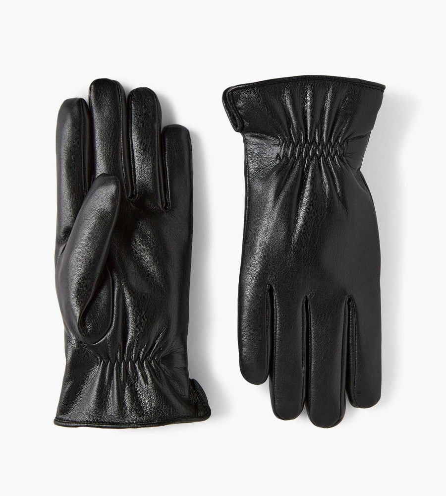 Outerwear Britches | Vegan Leather Gloves With Cinched Wrist Black