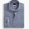 Tops Hechter Paris | Modern Fit Non-Iron Floral Print Dress Shirt Grey