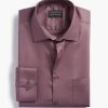 Tops Signature Carrington | Classic Fit Non-Iron Sateen Dress Shirt Elderberry